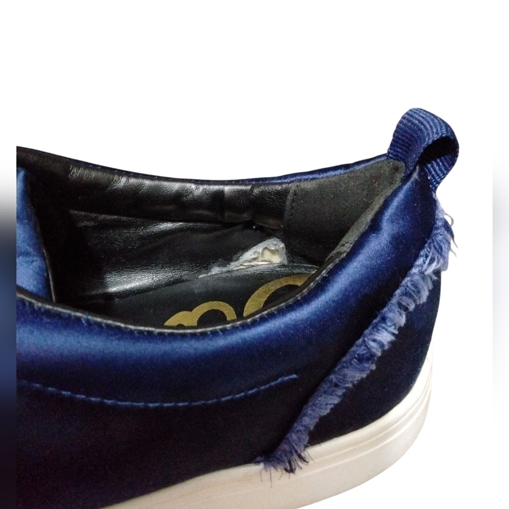 Sam Edelman Satin Blue Low-Top Sneakers Size 10 M - Picture 9 of 12